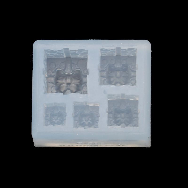 Christmas Resin Molds for Kids DIY Epoxy Craft Gift Box Silicone Casting