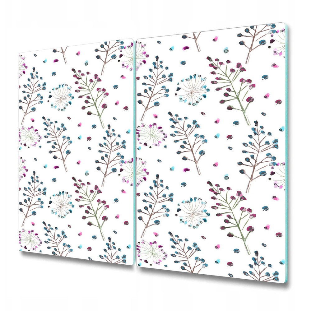 Tempered Glass Worktop Saver Girls bedroom floral Watercolour floral 2x30x52