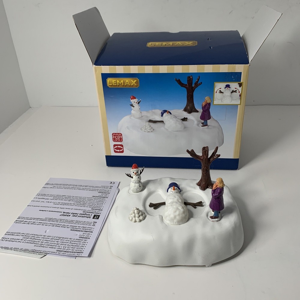 Lemax 54927 Animated Snowman Angel Table Decor for Christmas Village 2015-image