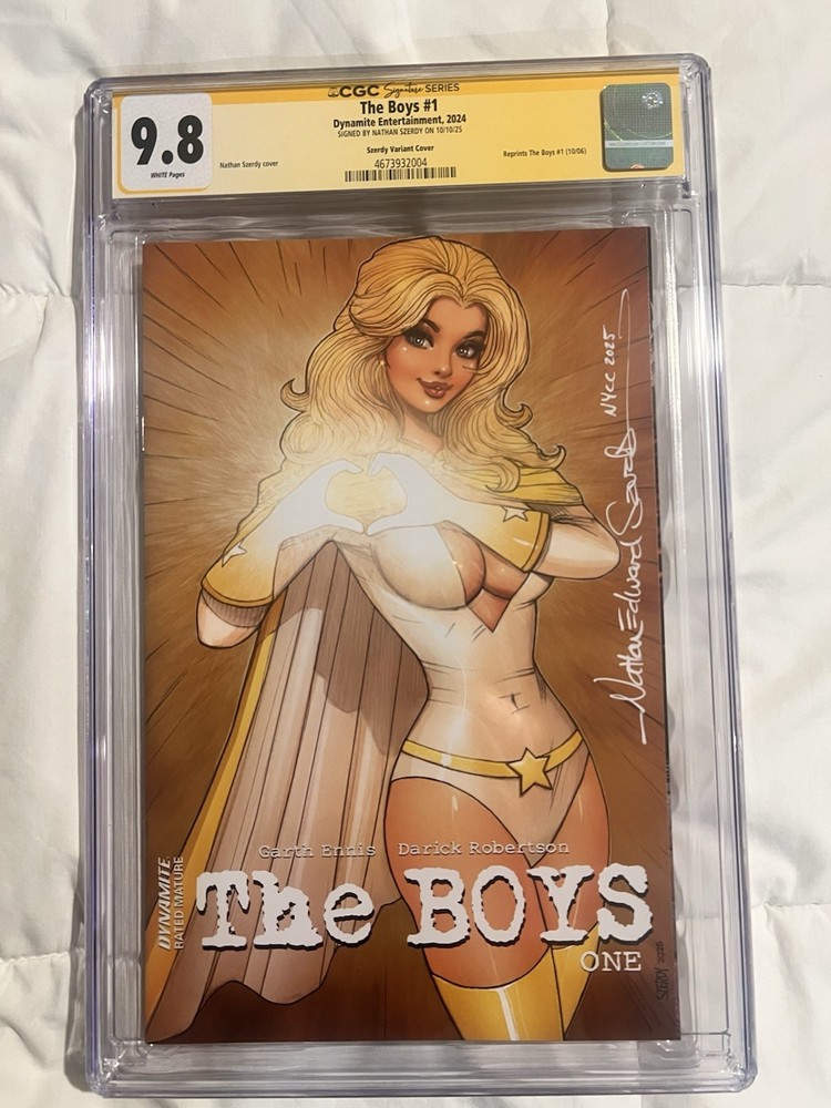 The Boys #1 Nathan Szerdy Sign &noted “NYCC 2025” Variant LTD 400  2024, CGC 9.8