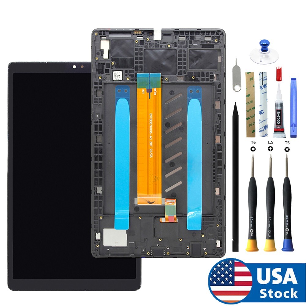 Samsung Galaxy Tab A7 Lite SM-T227U T220 LCD Touch Screen Display with Frame Replacement  