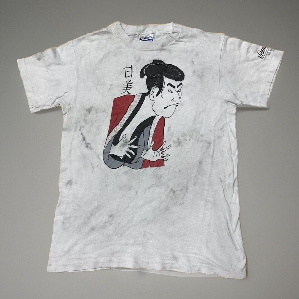 Vintage 80s Thrashed Japanese Samurai Art Shogun Size Medium North Carolina Surf