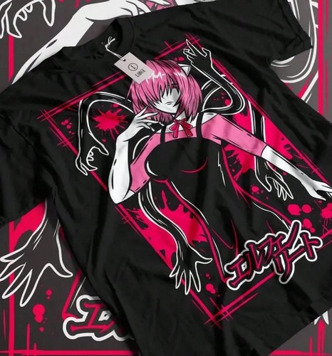 Unisex Elfen Lied Lucy Anime T-Shirt, Nyu, Kaede Manga Waifu Shirt T Shirt