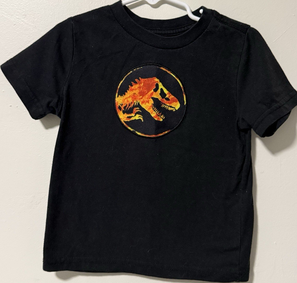Jurassic World Boys 3T Black Dinosaur Graphic Short Sleeve T-Shirt