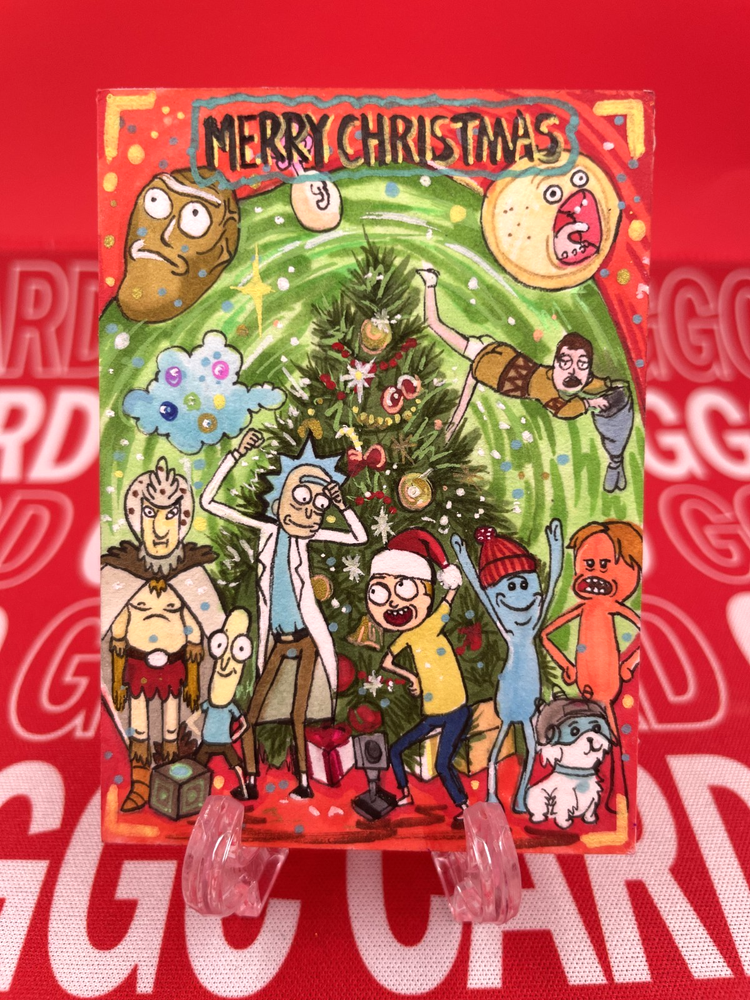 【Christmas Limited】GGC Studio Rick and Morty Artist Auto Sketch Card 1/1