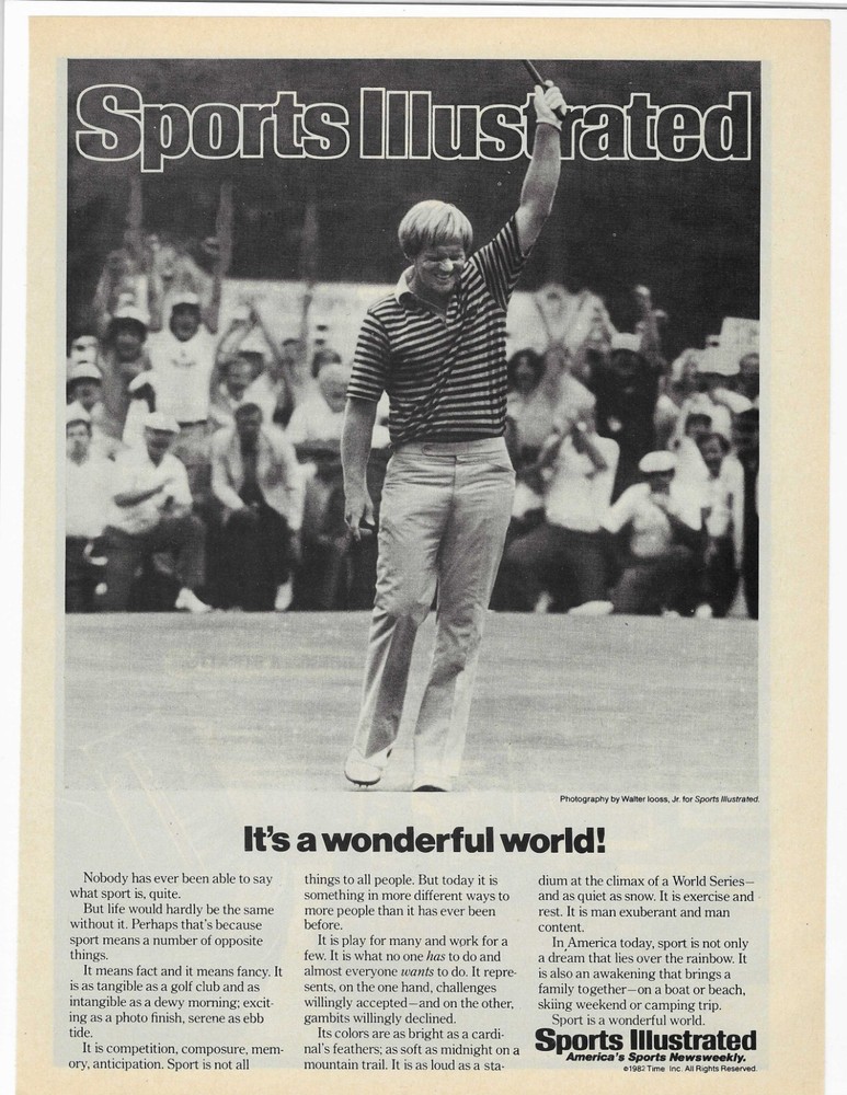 Pga Jack Nicklaus Sports Illustrated Original Print Ad
