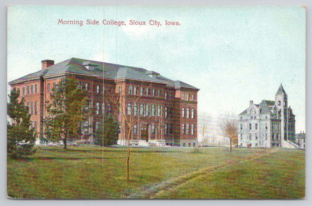 Morningside College Sioux City Iowa Vintage Postcard Hugh C. Leighton