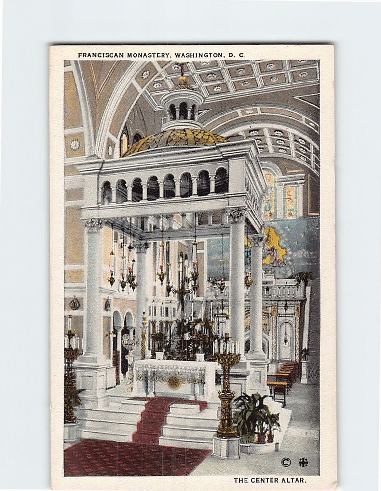 Postcard The Center Altar Franciscan Monastery Washington DC USA