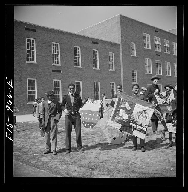 Photo:Washington DC Banneker Junior High School Boys with Kites 1942