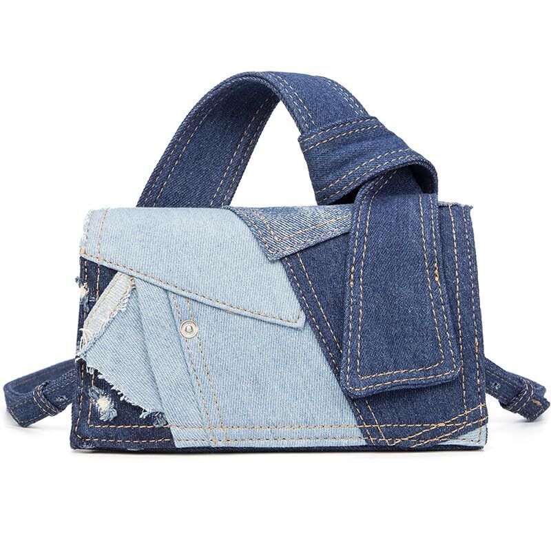 Purses For Women Trendy Mini Purse Cute Denim Bags Large Blue