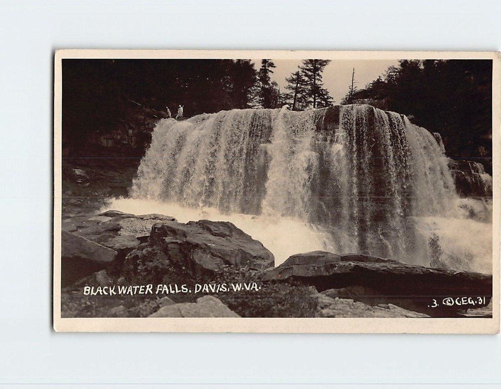 Postcard Blackwater Falls Davis West Virginia USA