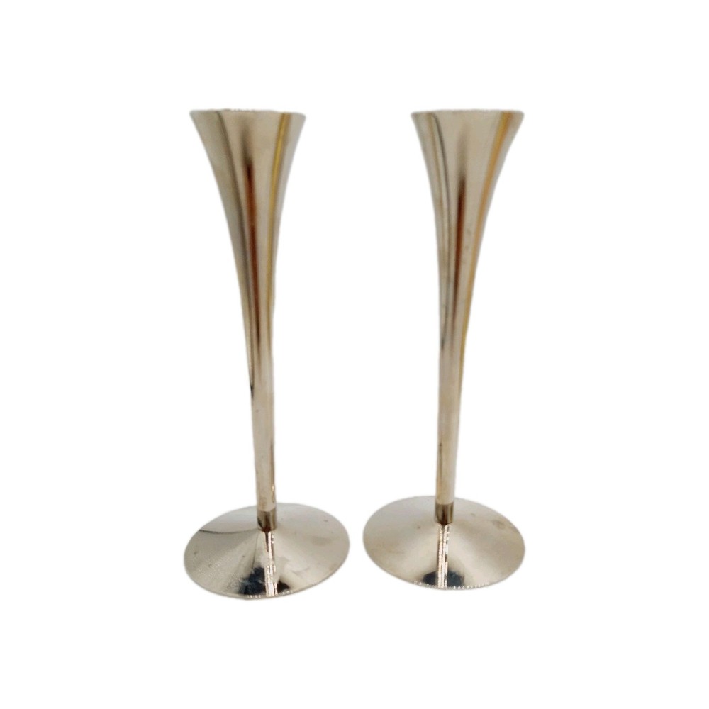 Solingen Germany Stainless Steel Tulip Candle Holders 6