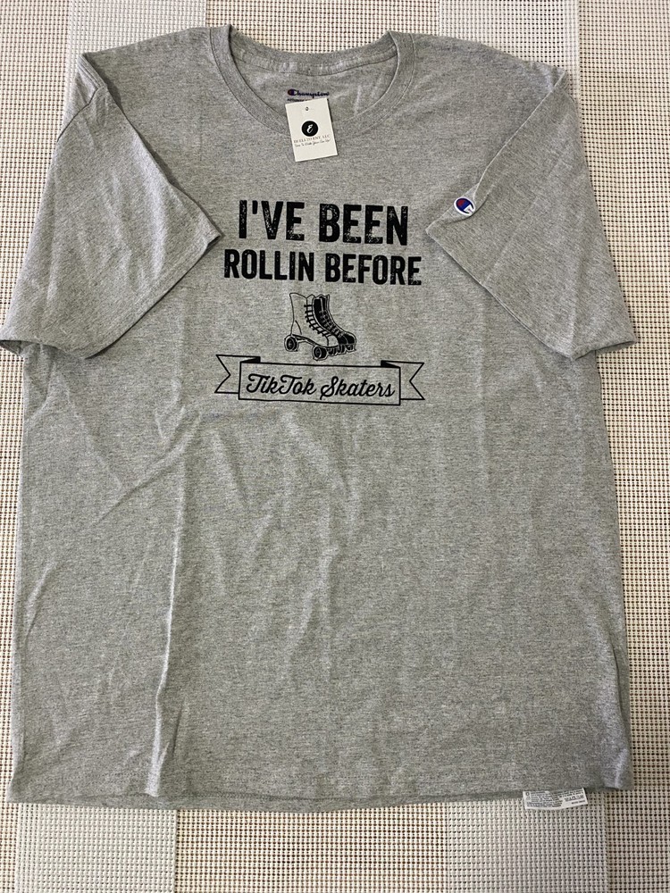 Champion-Men's-Graphic Tee-Size XL-Light Gray