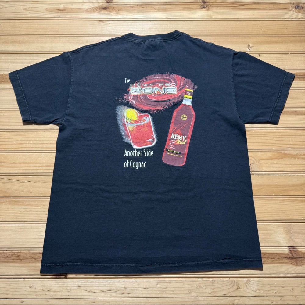 Vintage 90s The Remy Red Zone Liqueur Cognac Graphic Promo T-Shirt - Size Large