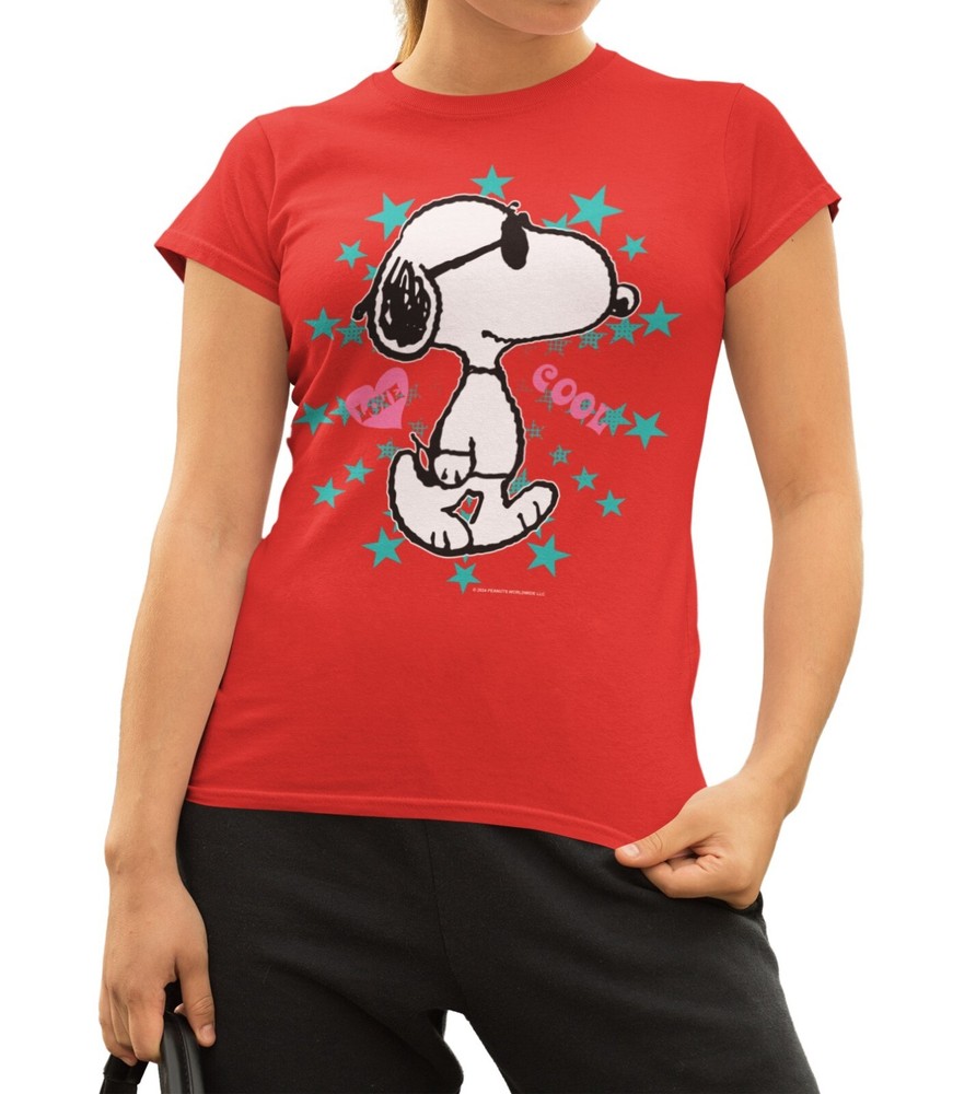 Peanuts Snoopy Joe Cool Official Womens T-Shirt Cute Cartoon Gift Tee Size S-XXL