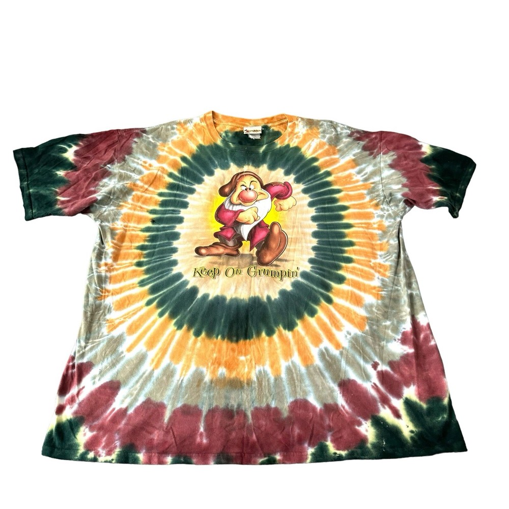 Vintage Disney Grumpy Tie dye XXL Shirt Keep On Grumping Short Sleeve Top