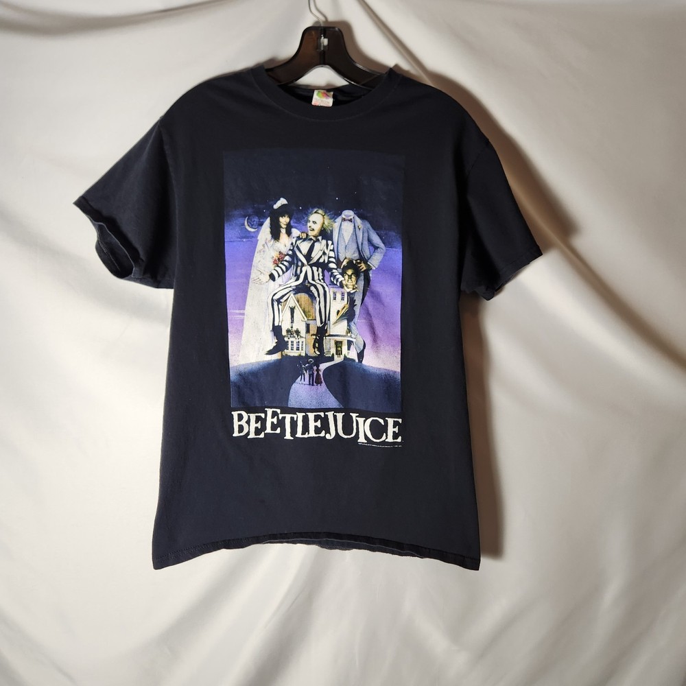 Vintage 80s Beetlejuice Graphic Tee Medium M Fruit of the Loom Movie T-Shirt