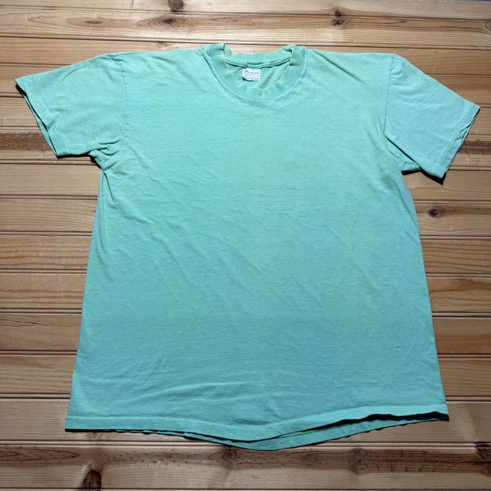 Vintage 80s Stedman Blank Streetwear Minimalist Single Stitch T-Shirt USA Medium