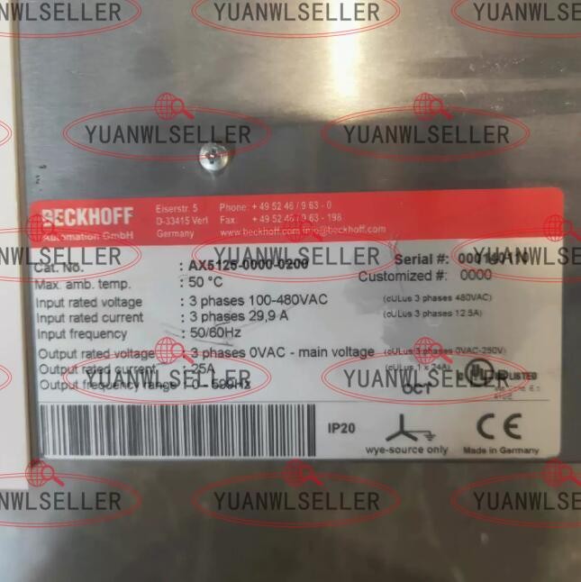 ONE PC USED BECKHOFF AX5125-0000-0200 AX512500000200 Servo Driver