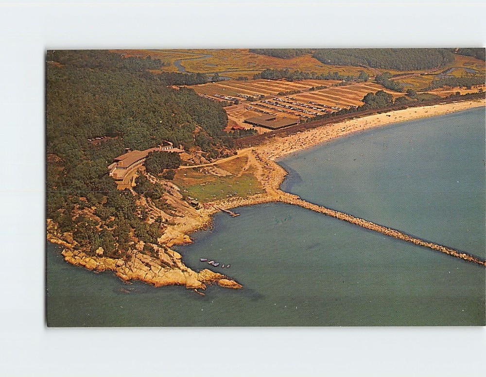 Postcard Rocky Neck State Park East Lyme Connecticut USA America Aerial View