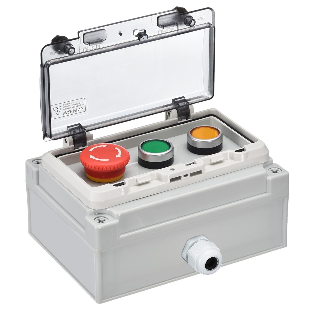 IP67 Waterproof Green Signal Push Button with E-Stop and Selector Switch  