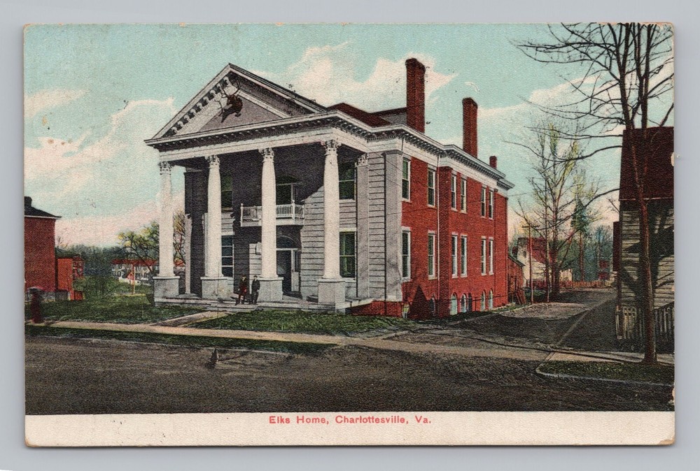 Postcard Elks Home Charlottesville Virginia c1907