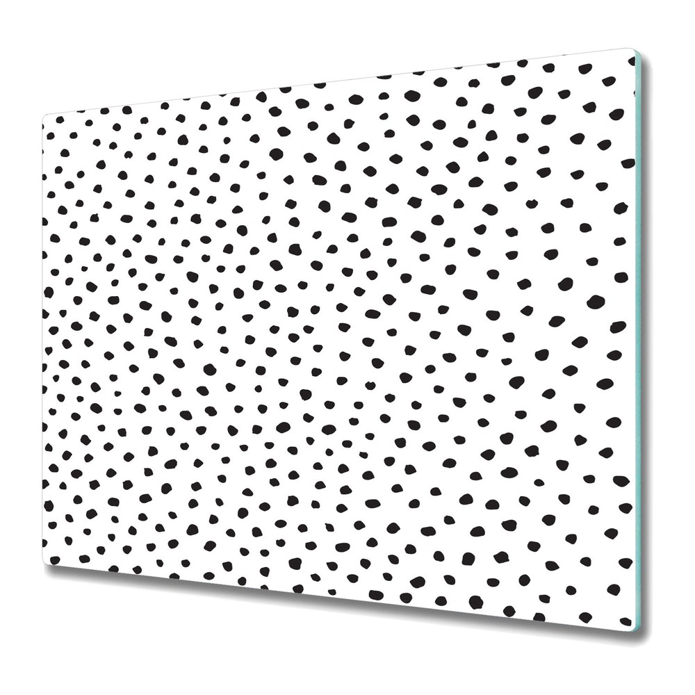 Glass Worktop Saver Dots Black & white minimalistic scandinavian 60x52