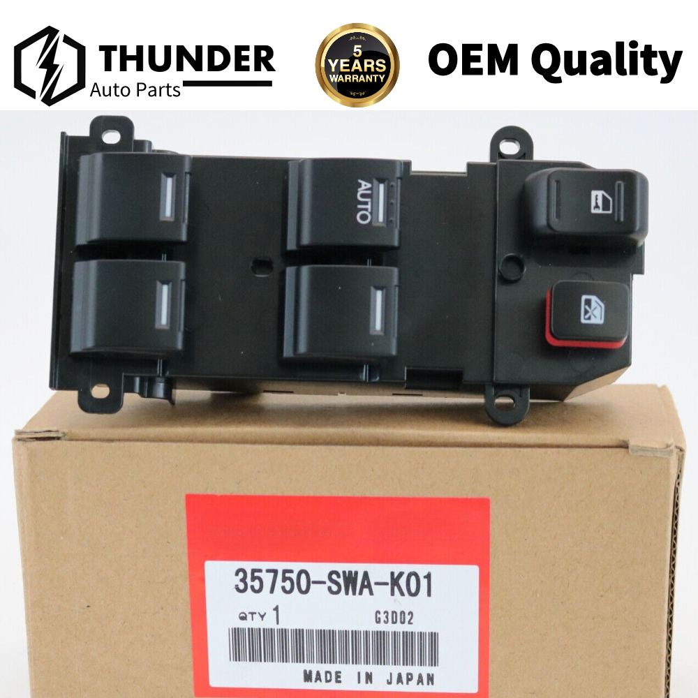 NEW Power Window Master Control Switch 35750-SWA-K01 For 2007-2011 Honda CR-V