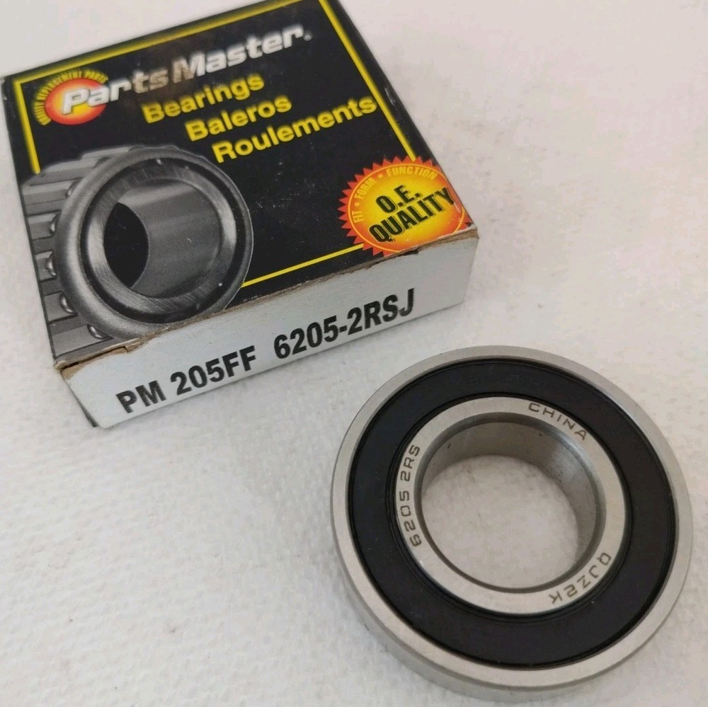 PartsMaster PM205FF 6205-2RS Sealed Ball Bearing 25x52x15mm New Open Box