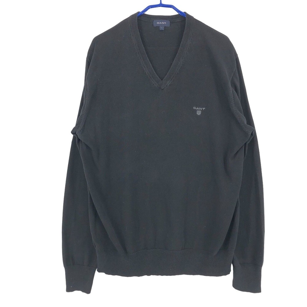GANT Men V-Neck Jumper Pullover Sweater Size L