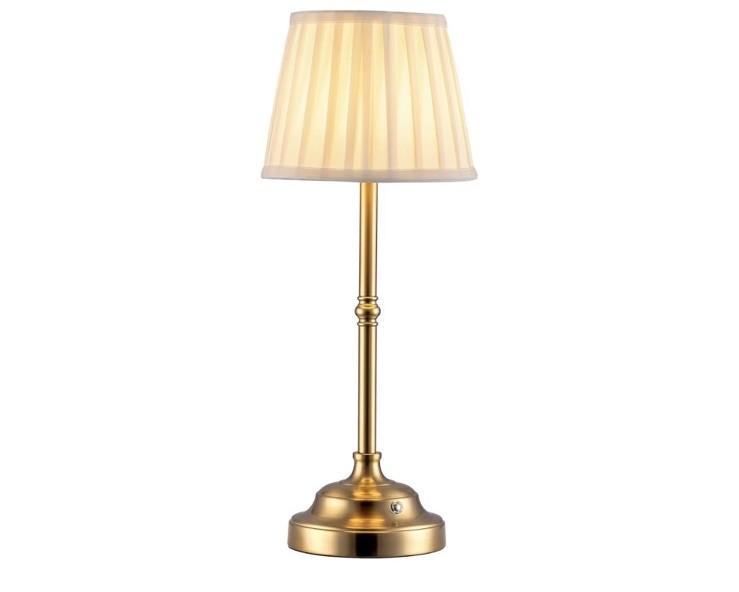 KDG Portables Cordless Table Lamp, Fabric Shade Desk Lamp, 4000mAh Rechargeable