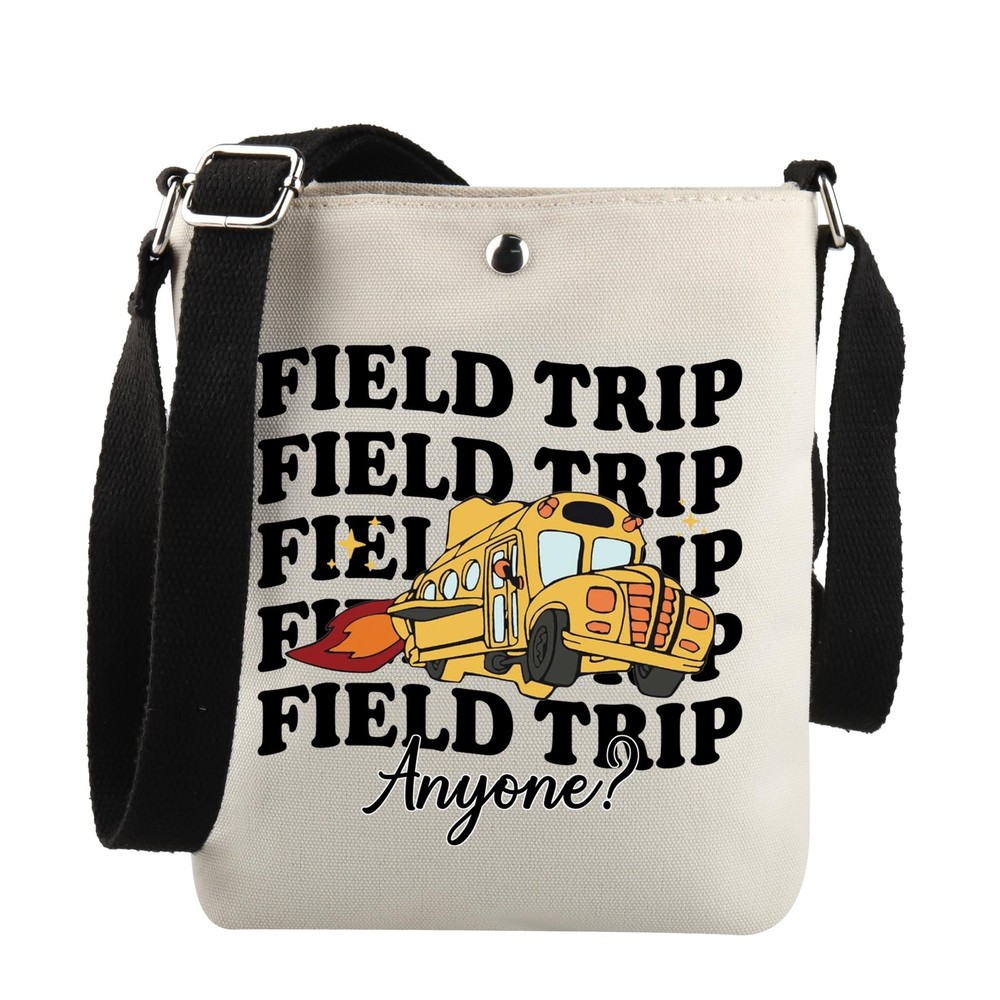 JNIAP School Trip Gift Field Trip Anyone Crossbody Bag Teacher Life Appreciat...