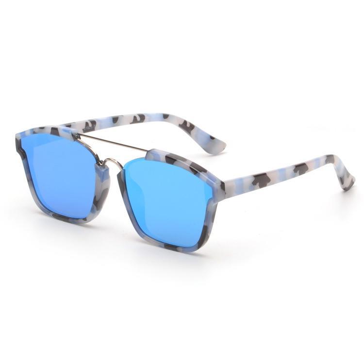 Futuristic Abstract Mirrored Pilot Sunglasses for Women by Christian Designer-image