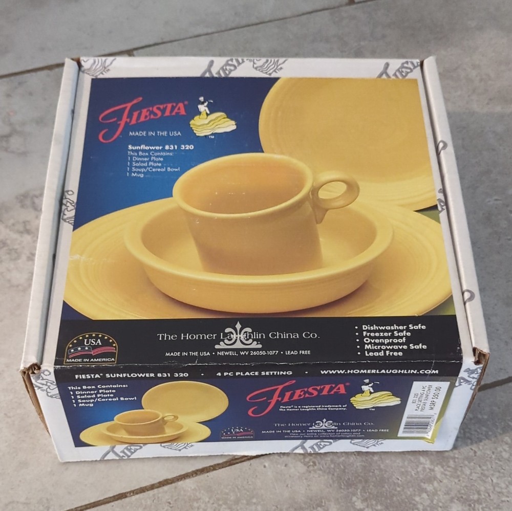 Empty Box Only Fiesta Sunflower 4-Piece Place Setting Box