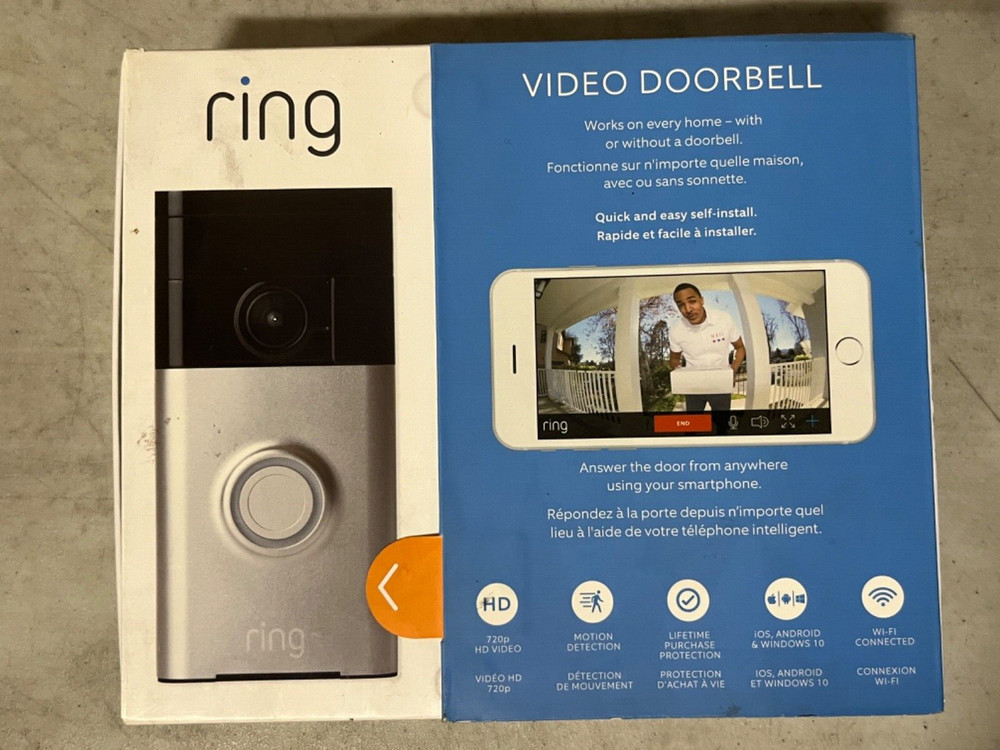 Ring Wireless Video Doorbell - Satin Nickel