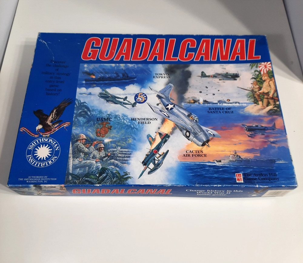 Guadalcanal Smithsonian Avalon Hill Board Game Complete NEW Box Damage WWII 1992