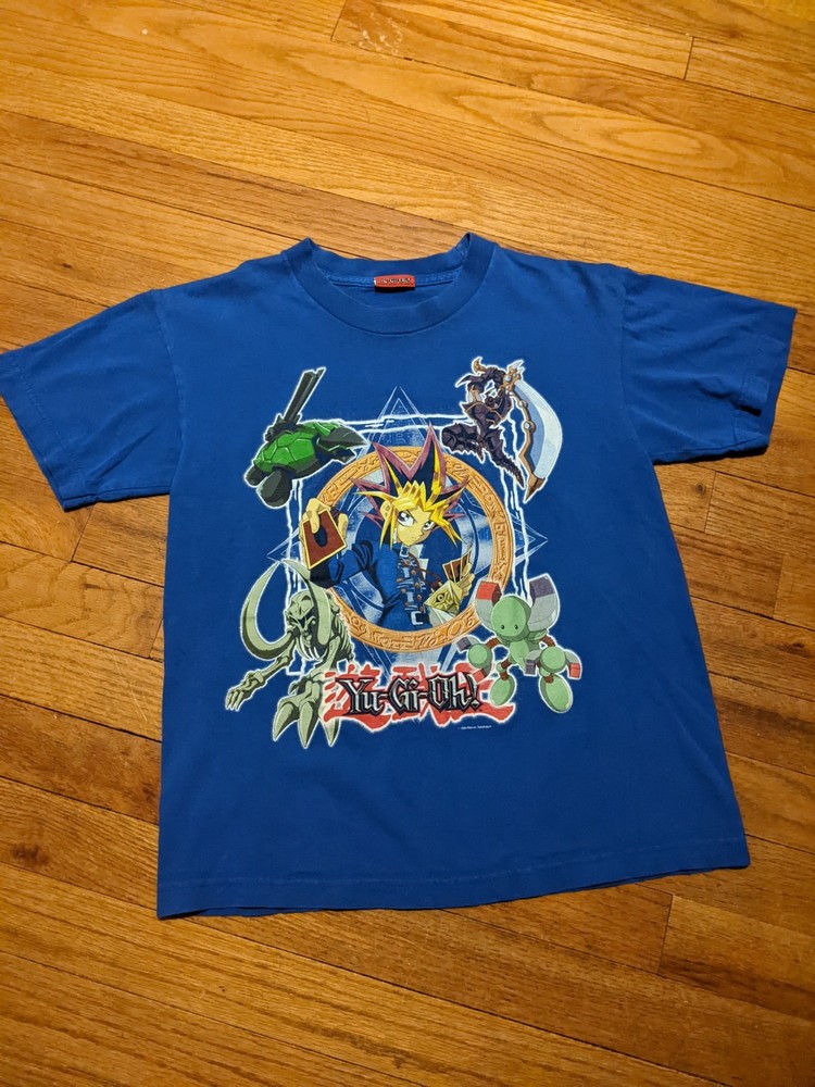 Vintage 1996 Youth Yu-Gi-Oh Anime Blue T-shirt sz XL (Adult S)