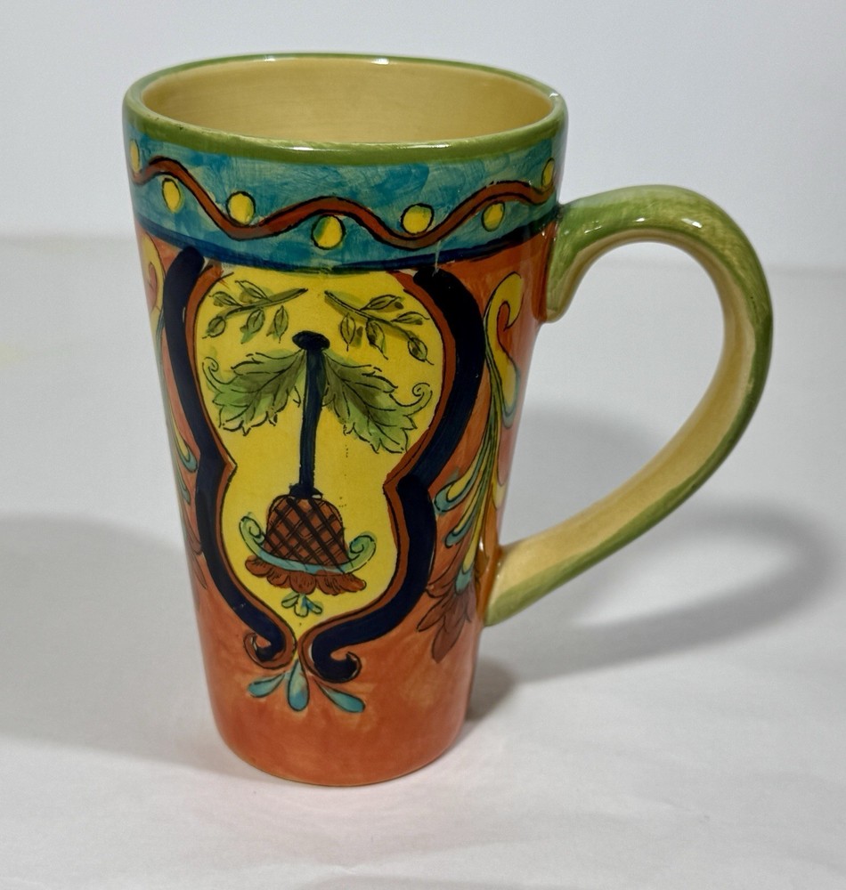 Hand Painted 16 oz.  Talavera Mexican Art Ceramic Coffee Mug Cup by Maxcera 6