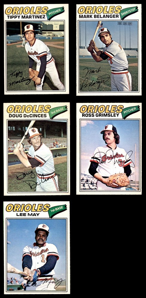 1977 O-Pee-Chee Baltimore Orioles Near Team Set 6 - EX/MT 6620260 (7 / 8 cards)