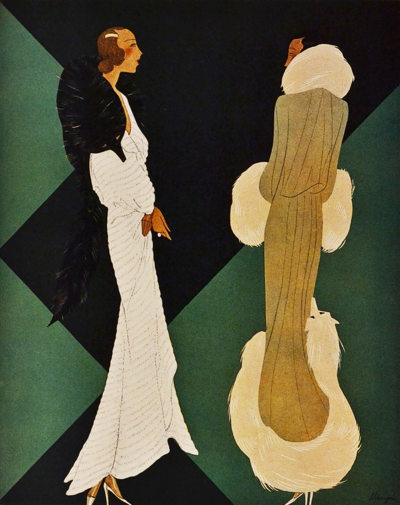 Decor poster.Interior design Art.Deco Elegant fashion models.6294