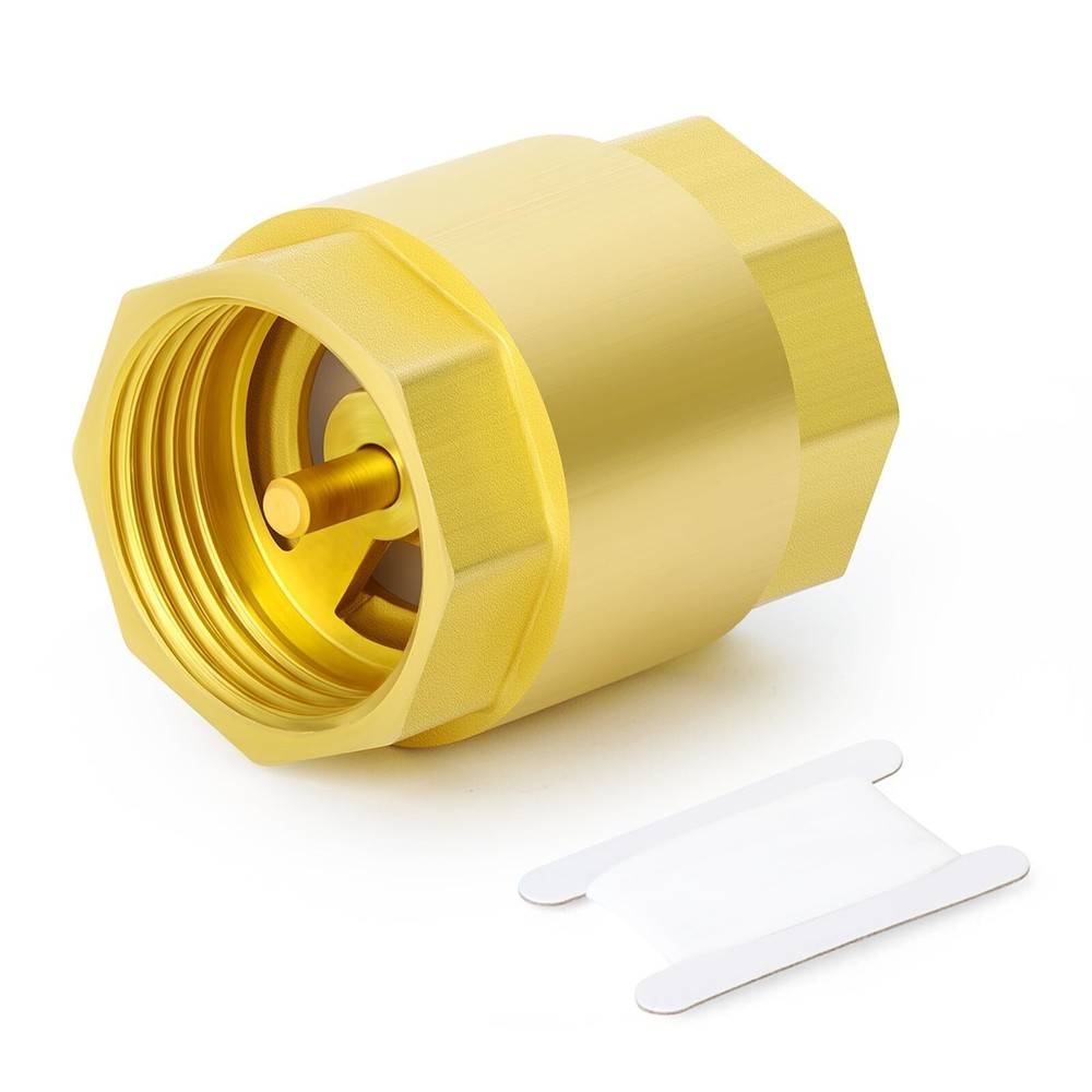 2PCS 1/2 Inch Brass Check Valve FNPT Thread One Way Backflow Preventer  