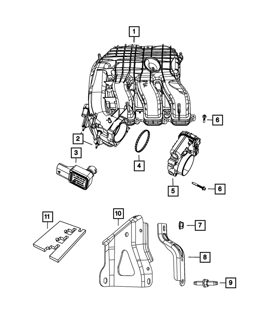 Genuine Mopar Intake Manifold Plenum 5184693AE OEM Replacement