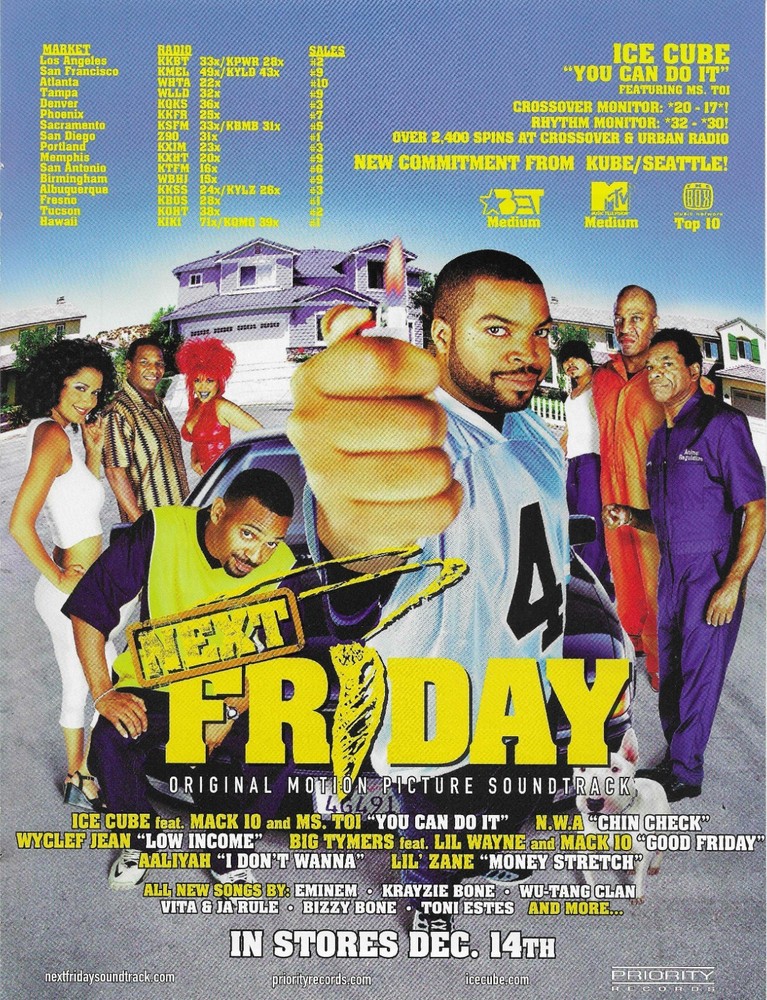 ICE CUBE Rare You Can 1999 PROMO TRADE AD Poster for Next Friday MINT 8.5x11