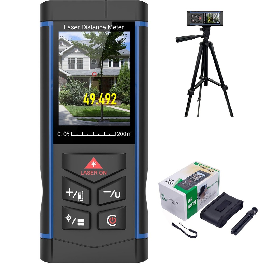 650ft Laser Measuring Tool with Camera, Ultra-Long Range Laser Meters with Tr...