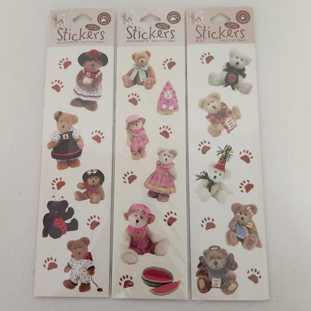 Vintage Boyd's Bear Acid-Free Lignin Stickers Sugarmelons Sealed-image
