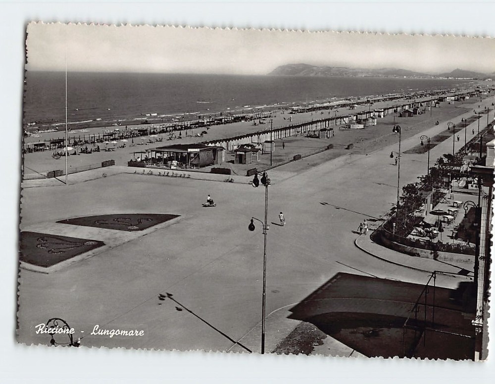 Postcard Quai Lungomore Riccione Italy