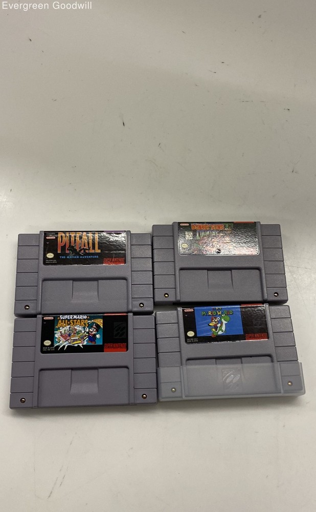Lot of 4 Super Nintendo Entertainment System Cartridges