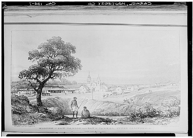 Photo:Carmel-by-the-Sea CA Mission San Carlos Borromeo 1839 HABS Drawing