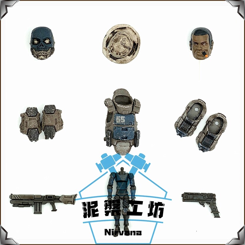 Acid Rain World Fav-A60 Nelson Equip Kit for 1/18 Scale 3.75 Inch Action Figures DIY Custom  -image