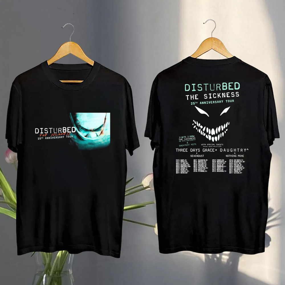 2025 Disturbed The Sickness 25th Anniversary Tour Shirt